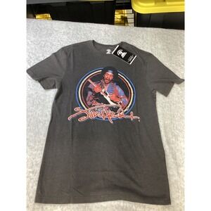 Authentic Jimi Hendrix 1969 Tour Graphic T-Shirt Charcoal Grey Mens Small NWT